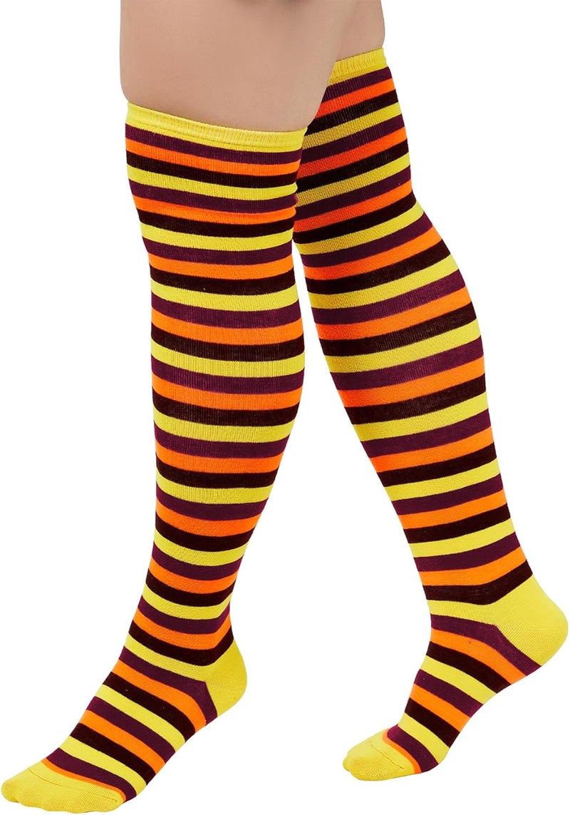 Zando Striped Plus Size Womens Thigh High Socks Thigh Highs Over The Knee Socks Thick Thighs Long Leg Warmer Halloween - Image 1
